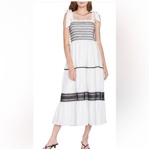 En saison shay smock bodice midi dress XS